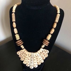 Vintage bone necklace BoHo ethnic